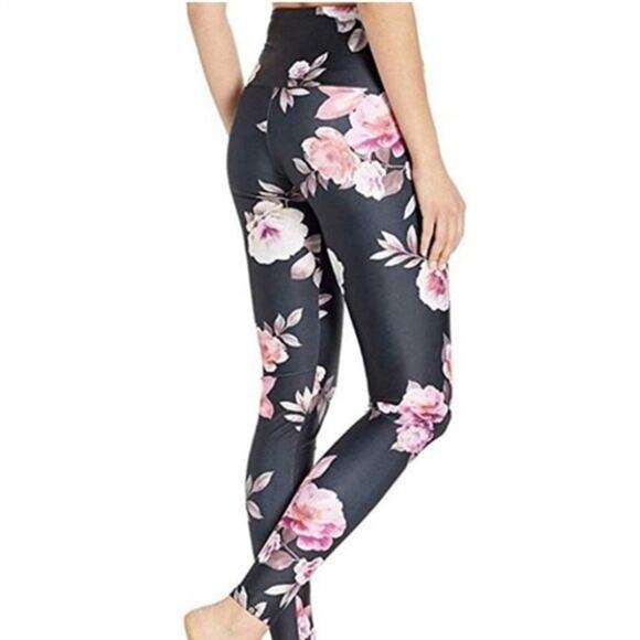 Onzie High-Rise Floral Leggings Size XS - Picture 2 of 6